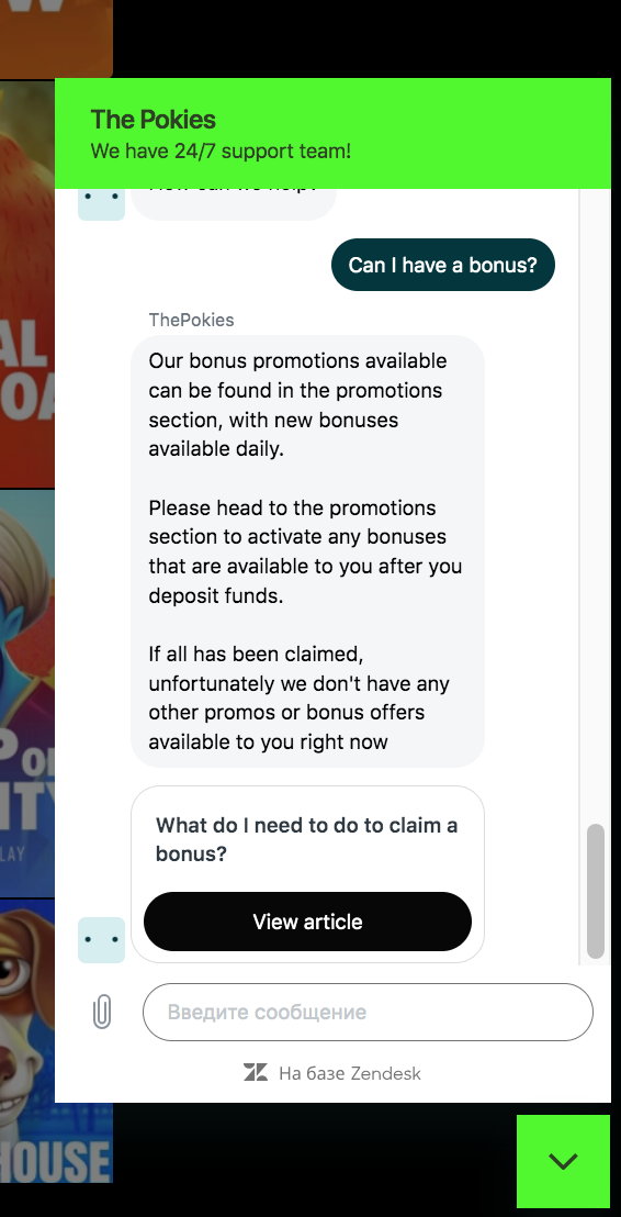 The pokies bonus Rules CHAT with support